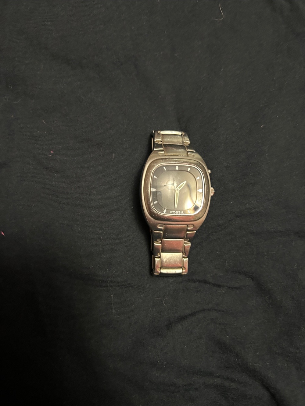 Fossil Silver-Tone Stainless Steel Watch with Gray Dial